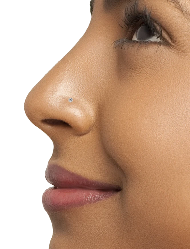 0.85mm Diamond Plain Bezel Nostril Screw - Image 10