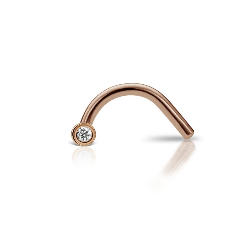 0.85mm Diamond Plain Bezel Nostril Screw - Image 14