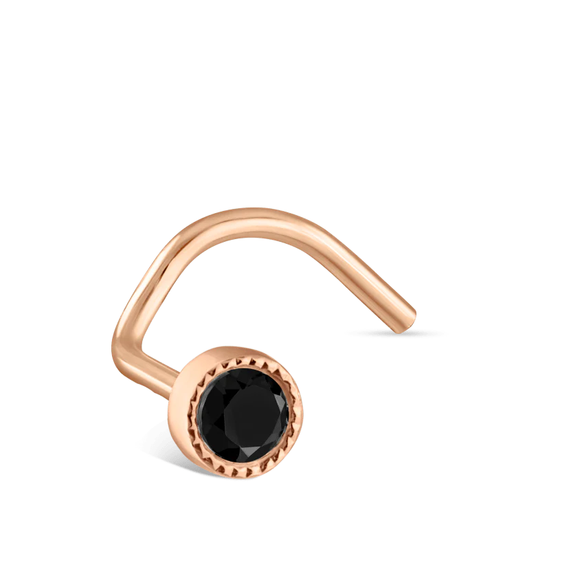 Black Diamond Scalloped Set Nostril Screw - Image 14