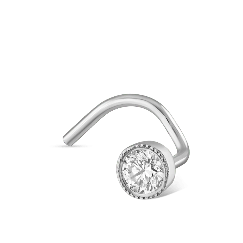 Diamond Scalloped Set Nostril Screw - Image 17