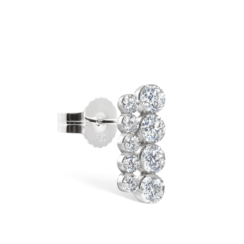 Invisible Set Diamond Apsara Bar Stud Earring - Image 10