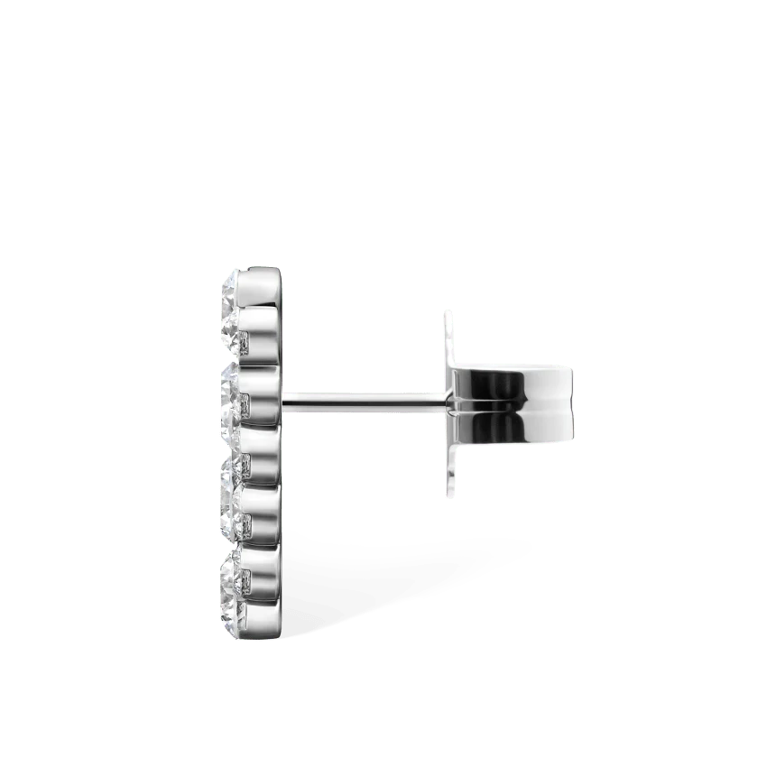 Invisible Set Diamond Apsara Bar Stud Earring - Image 13