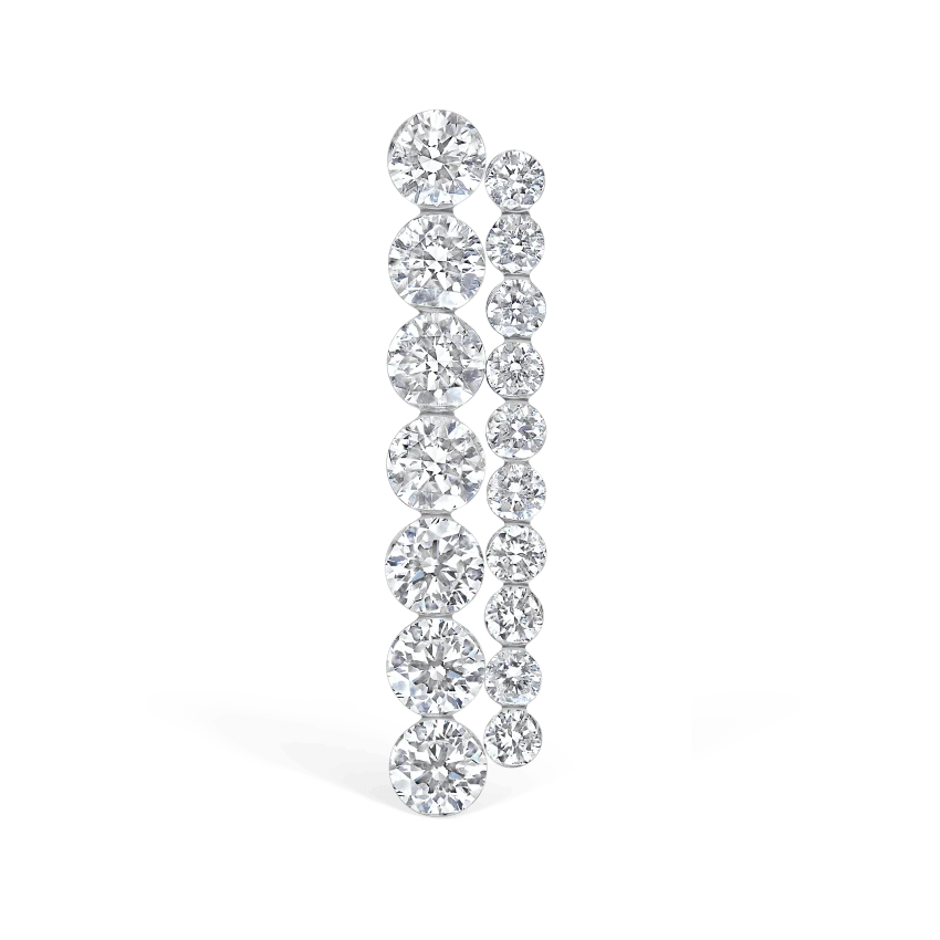 Invisible Set Diamond Apsara Bar Stud Earring - Image 16