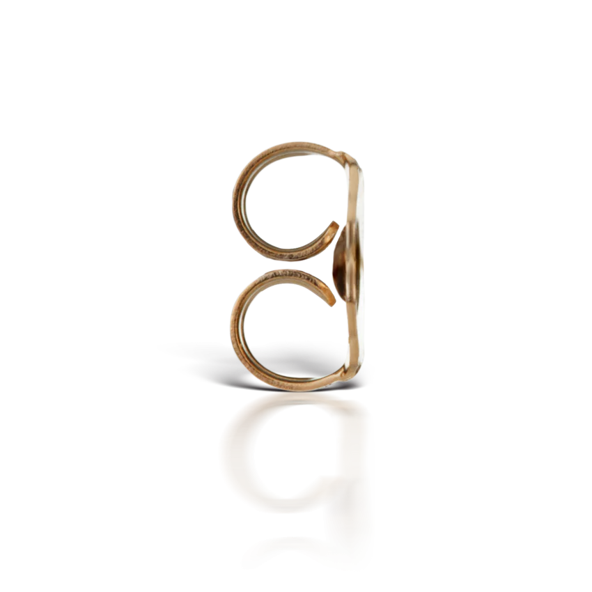 14k Gold Traditional Stud Earring Back - Image 6