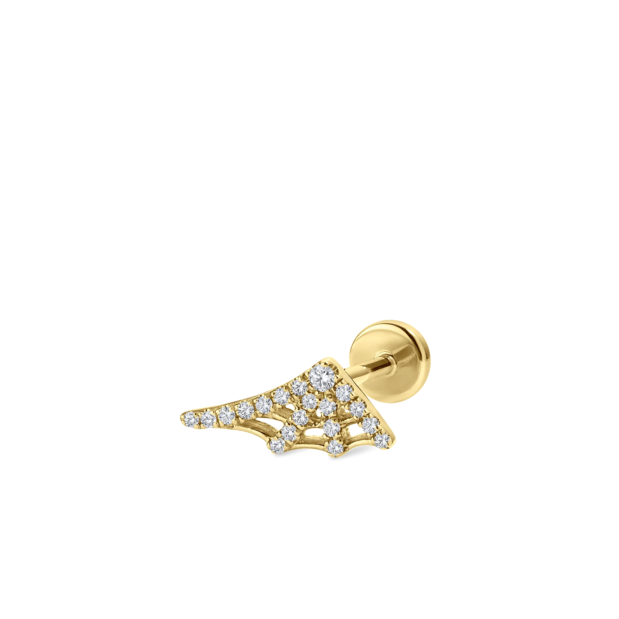 Diamond Web Threaded Stud Earring - Image 36