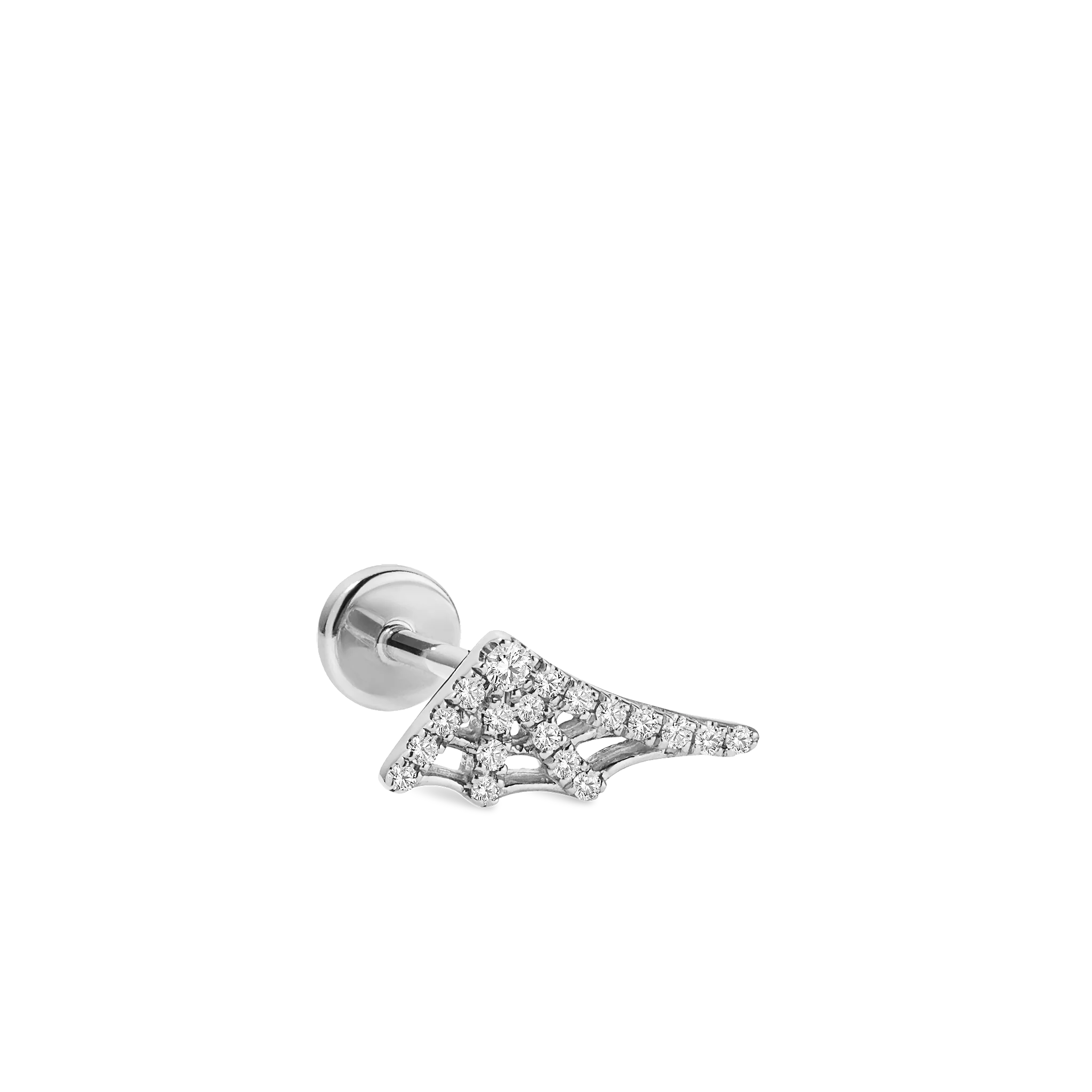Diamond Web Threaded Stud Earring - Image 37