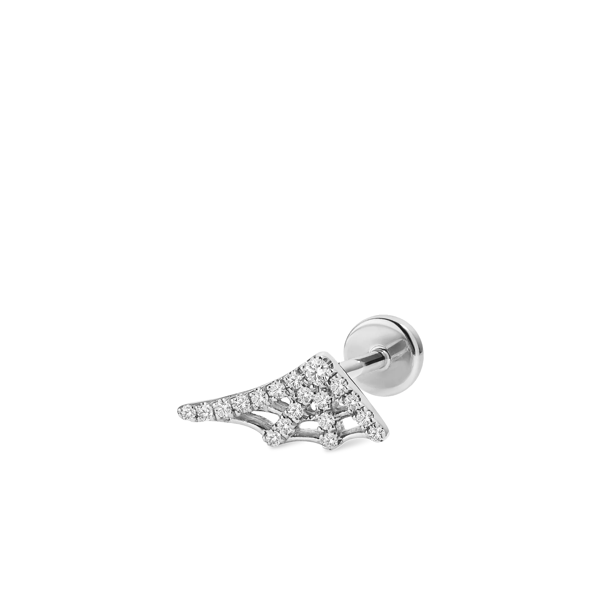 Diamond Web Threaded Stud Earring - Image 38