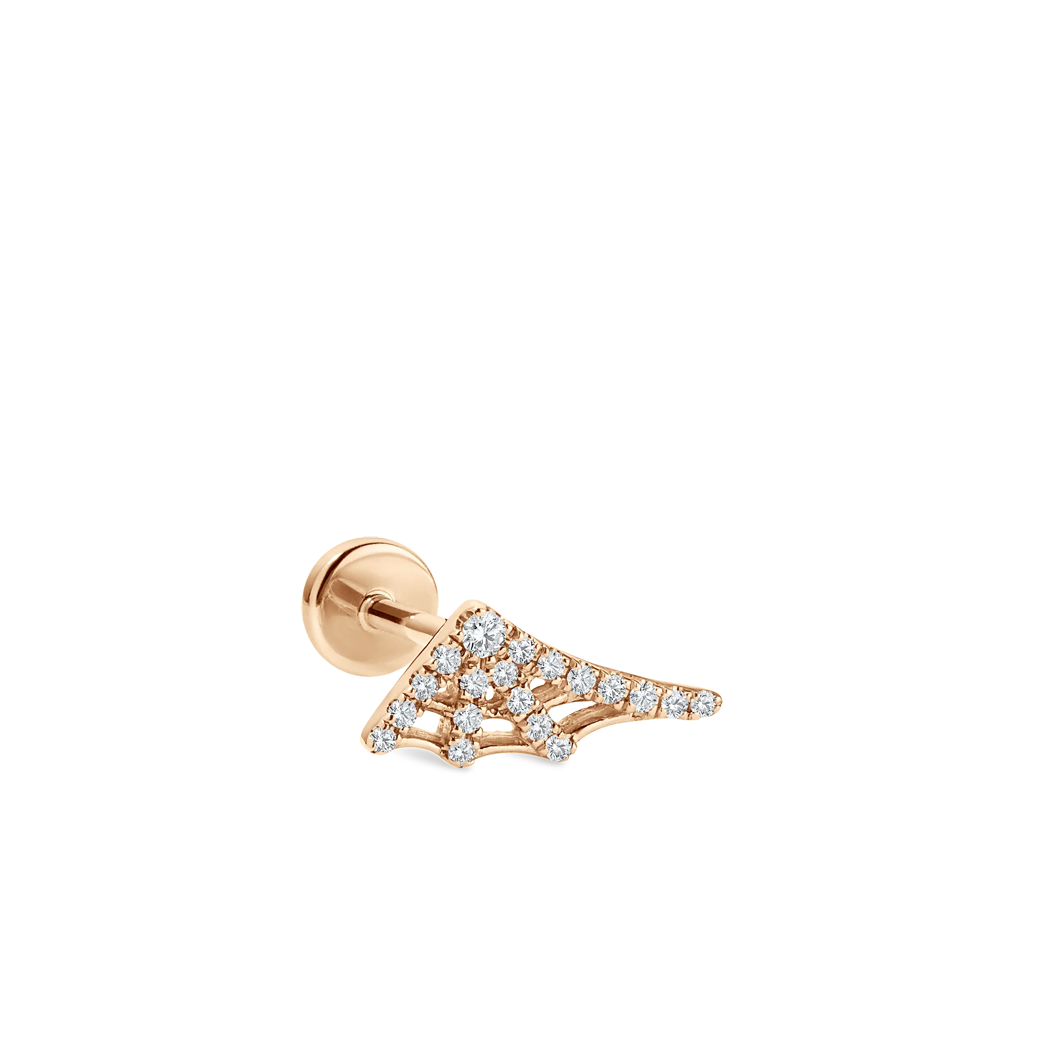 Diamond Web Threaded Stud Earring - Image 39