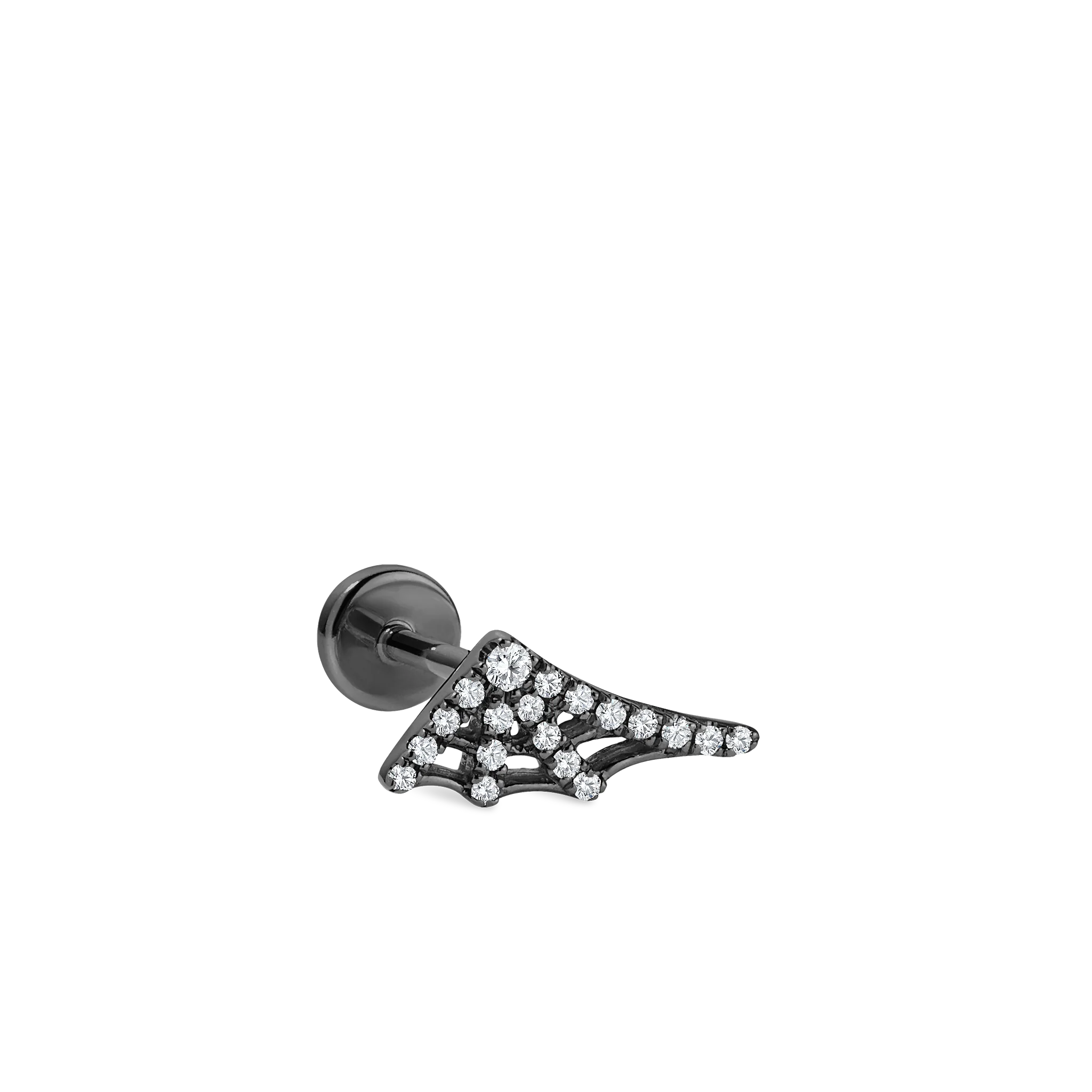 Diamond Web Threaded Stud Earring - Image 42