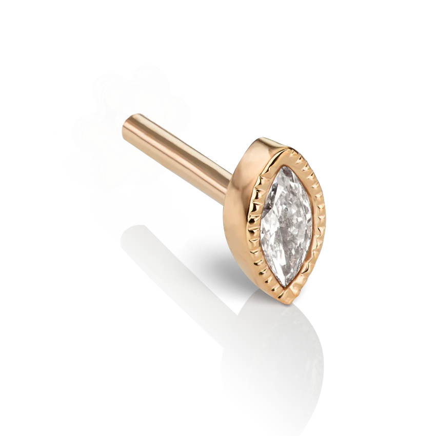 Marquise Diamond Tash Threaded Backing - Image 7