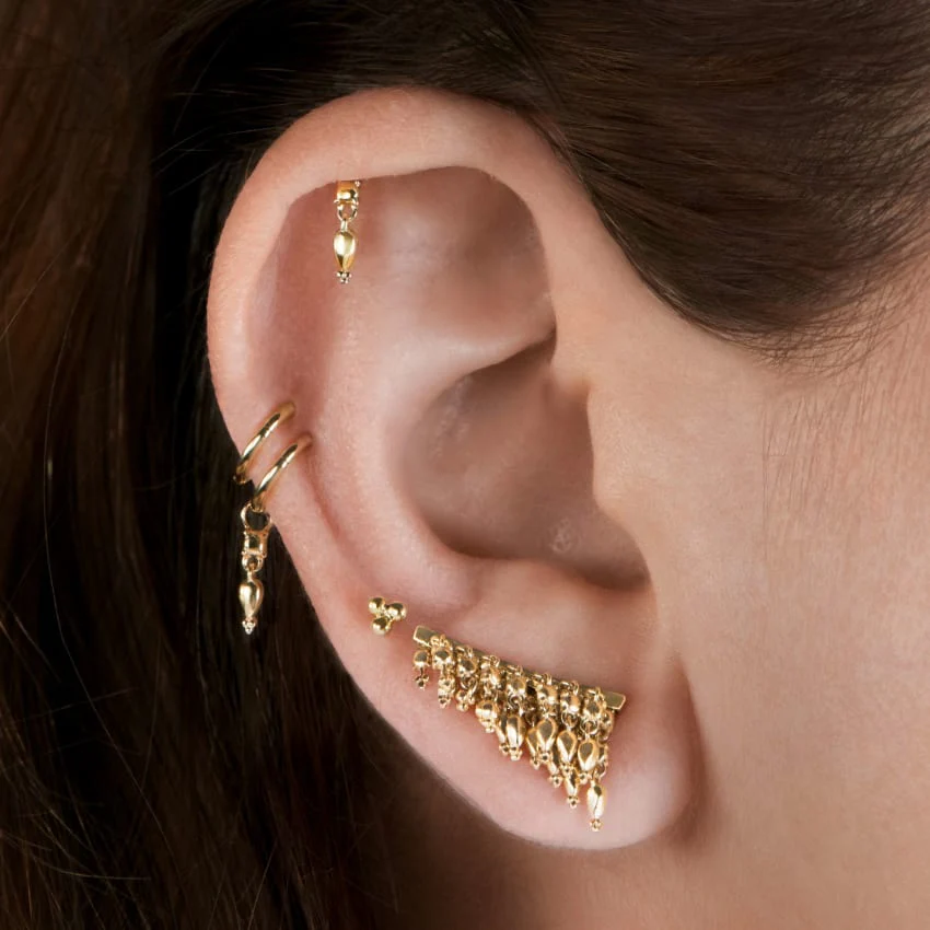18mm Curved Tassel Bar Ear Climber - Image 6