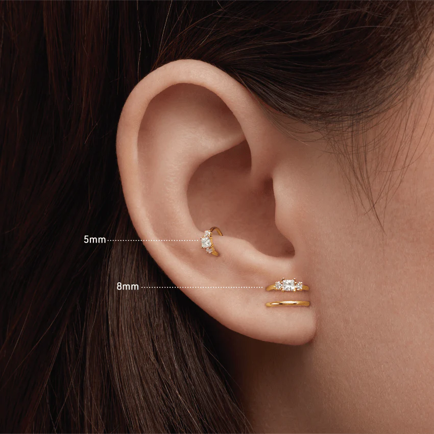 2mm Diamond Princess Hoop Earring - Image 48