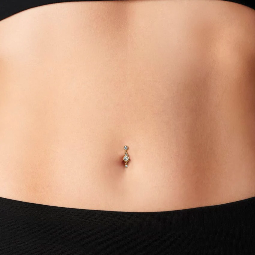 3-4 Cubic Zirconia with Double Dangle Barbell - Image 16