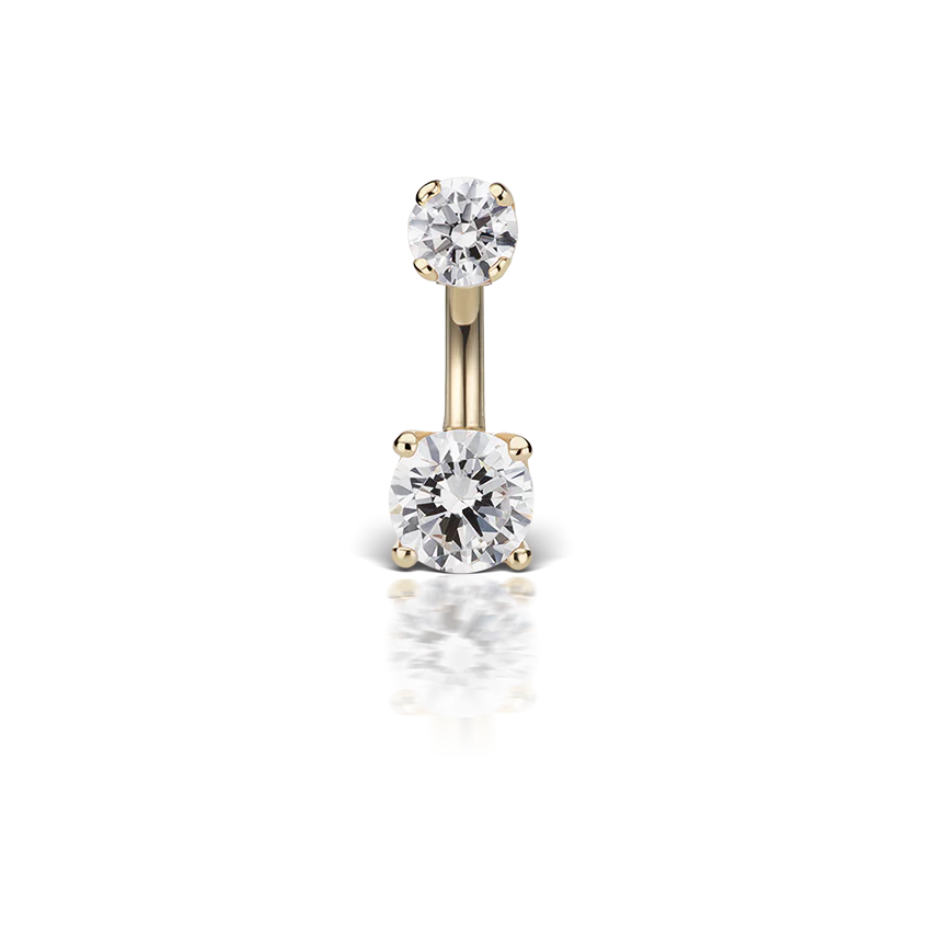 Prong Set Cubic Zirconia Rook Barbell - Image 15