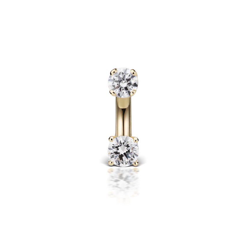 Prong Set Cubic Zirconia Rook Barbell - Image 18