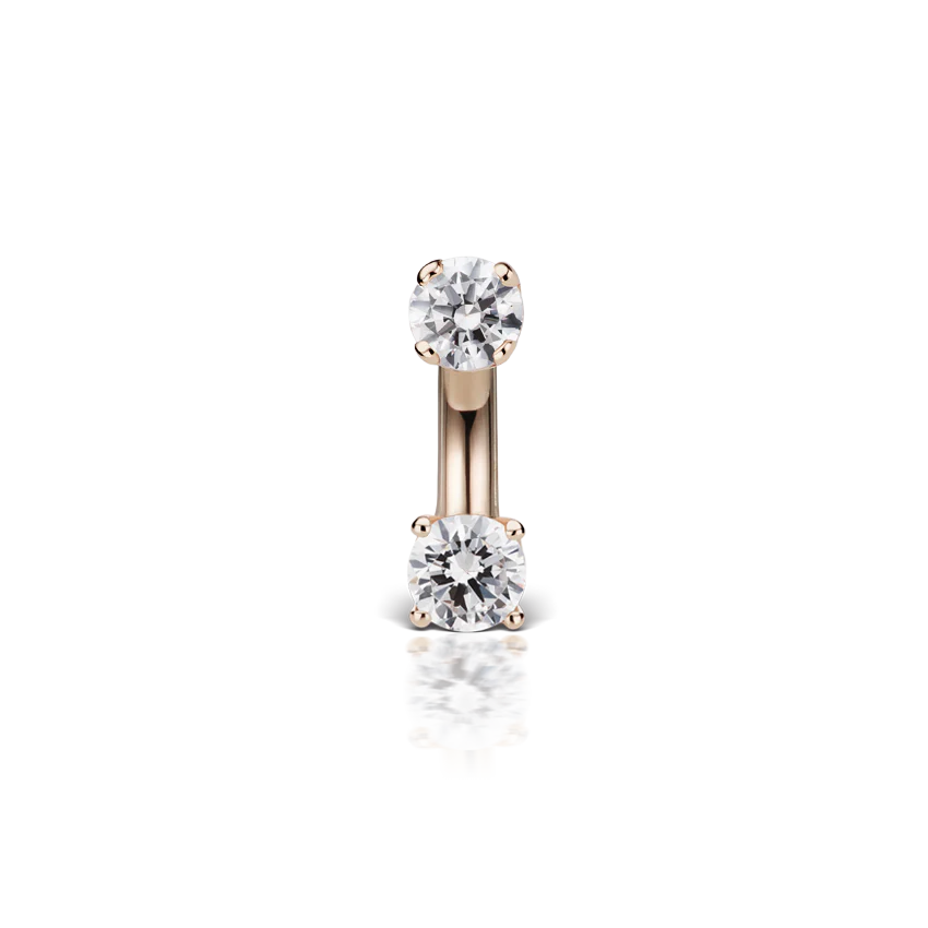 Prong Set Cubic Zirconia Rook Barbell - Image 38