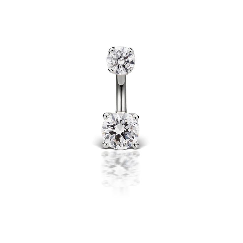 Prong Set Cubic Zirconia Rook Barbell - Image 5
