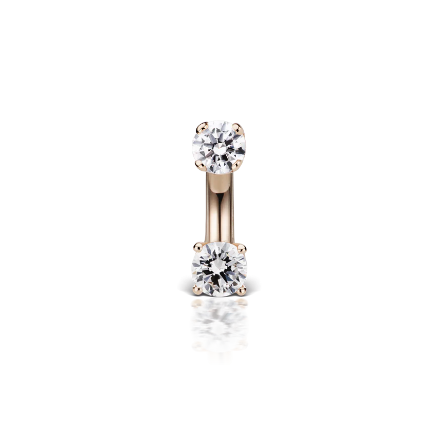 Prong Set Diamond Rook Barbell - Image 10