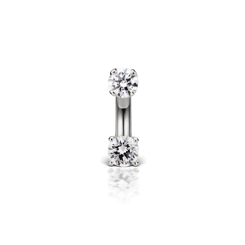Prong Set Diamond Rook Barbell - Image 3