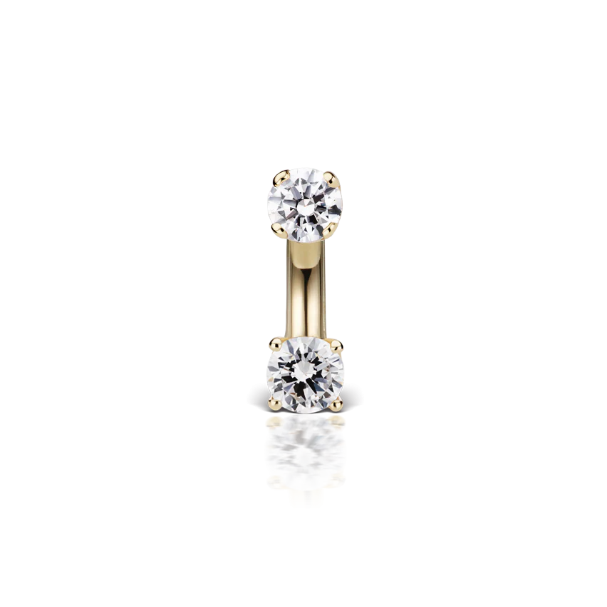 Prong Set Diamond Rook Barbell - Image 6