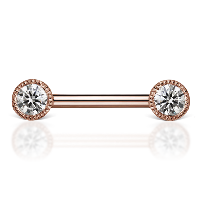 Scallop Set Diamond Nipple Barbell - Image 29