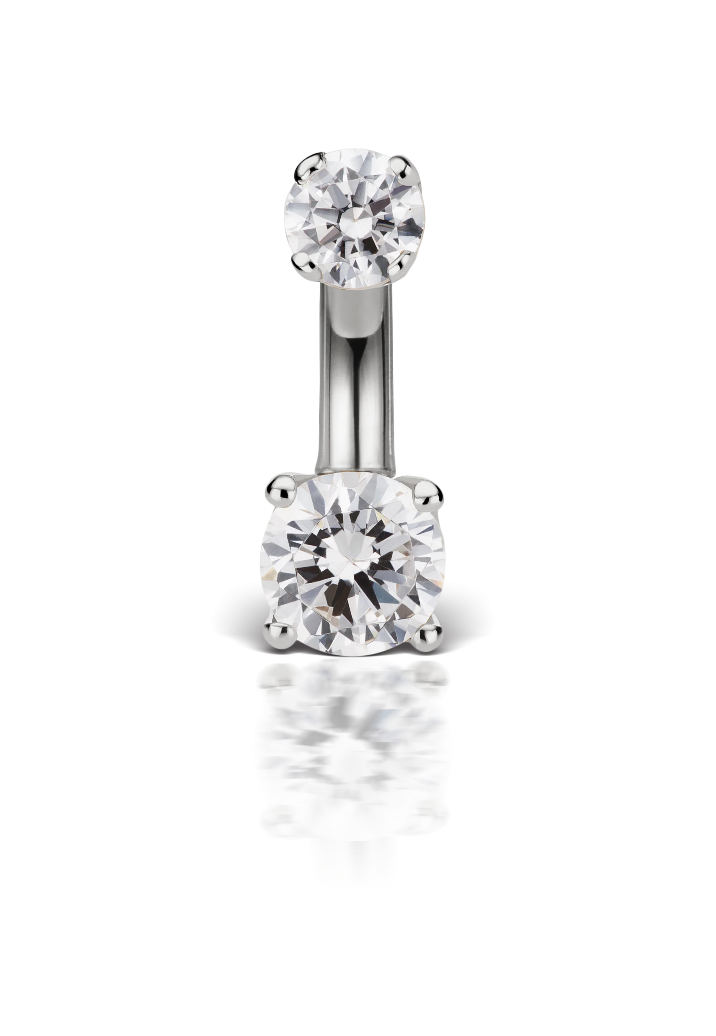 Cubic Zirconia Prong Solitaire Barbell - Image 17