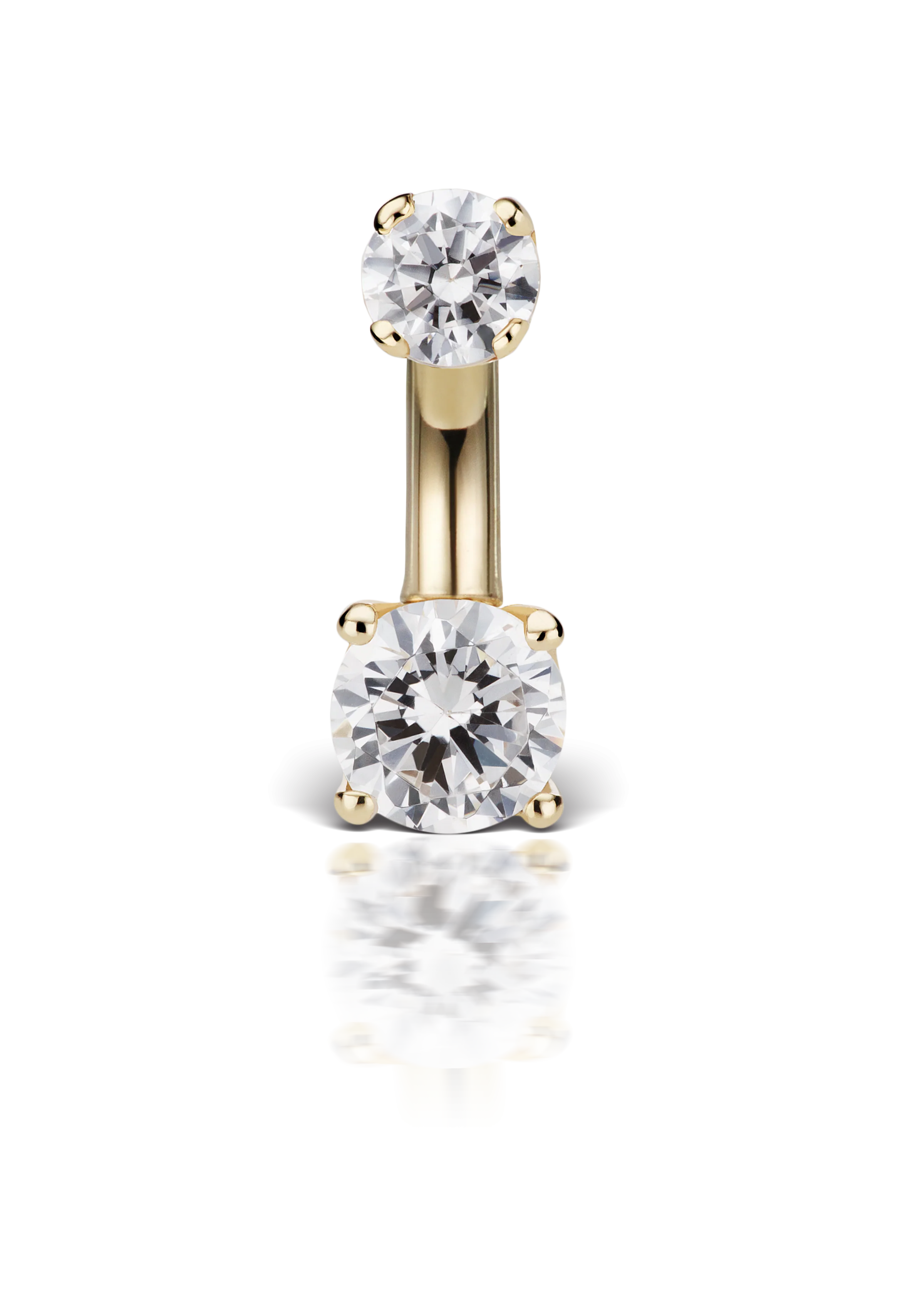 Cubic Zirconia Prong Solitaire Barbell - Image 27