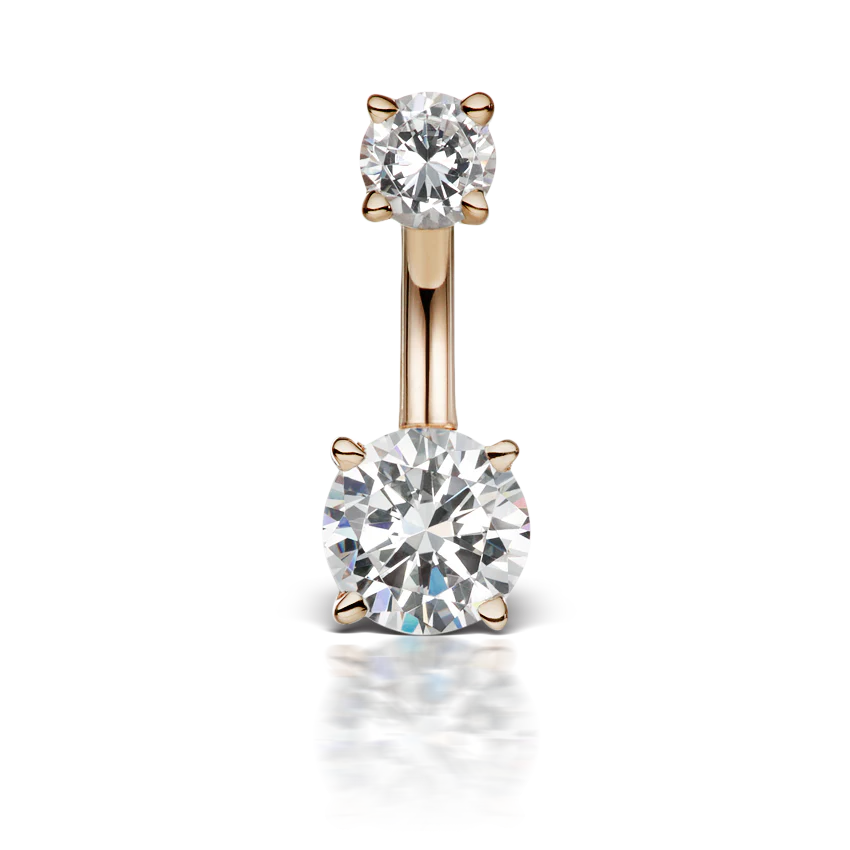 Cubic Zirconia Prong Solitaire Barbell - Image 49