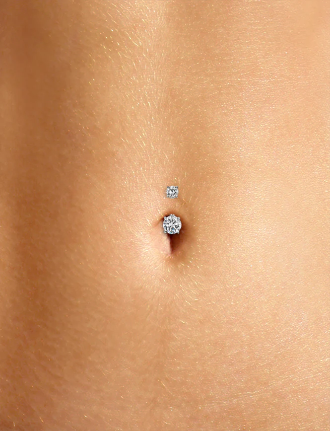 Cubic Zirconia Prong Solitaire Barbell - Image 5