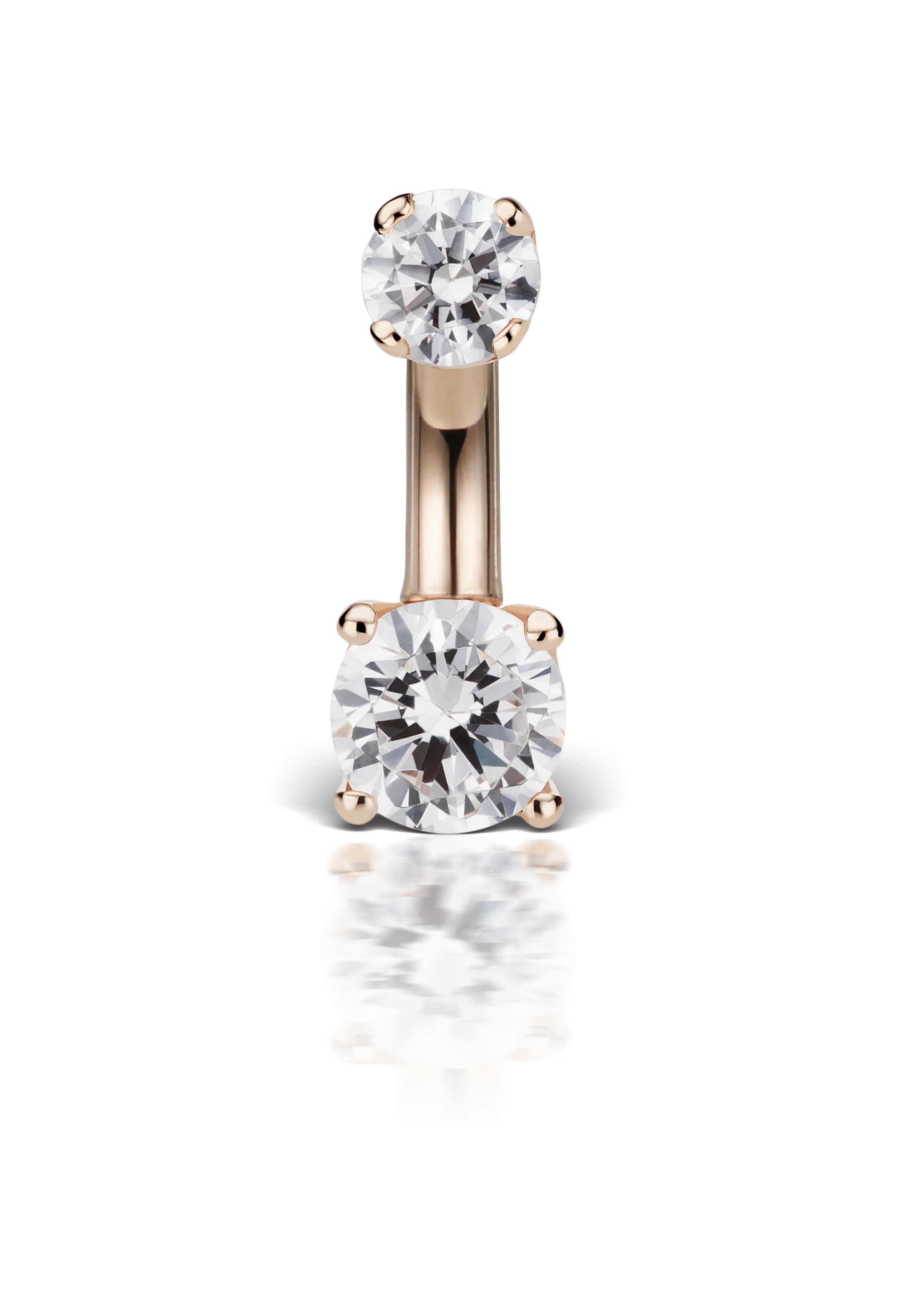 Cubic Zirconia Prong Solitaire Barbell - Image 55