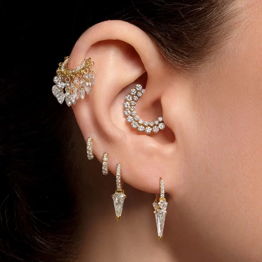 Invisible Diamond Apsara Hoop Earring - Image 12