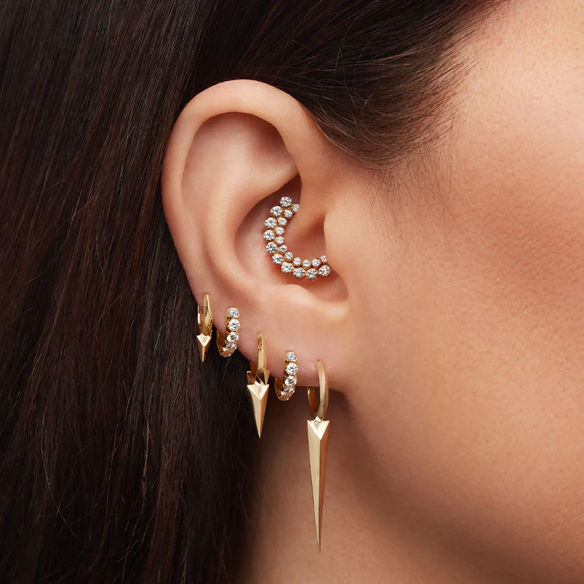 Invisible Diamond Apsara Hoop Earring - Image 13