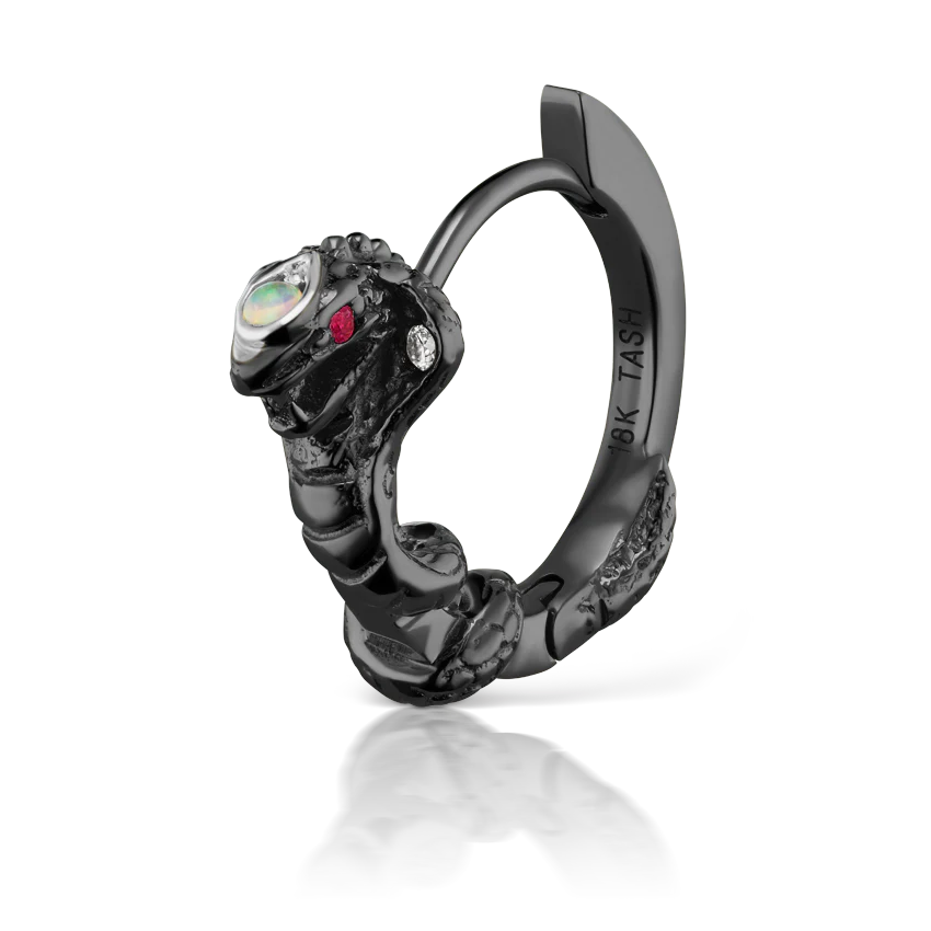 8mm Cobra Clicker with Opal Head and Ruby Eyes - Image 15
