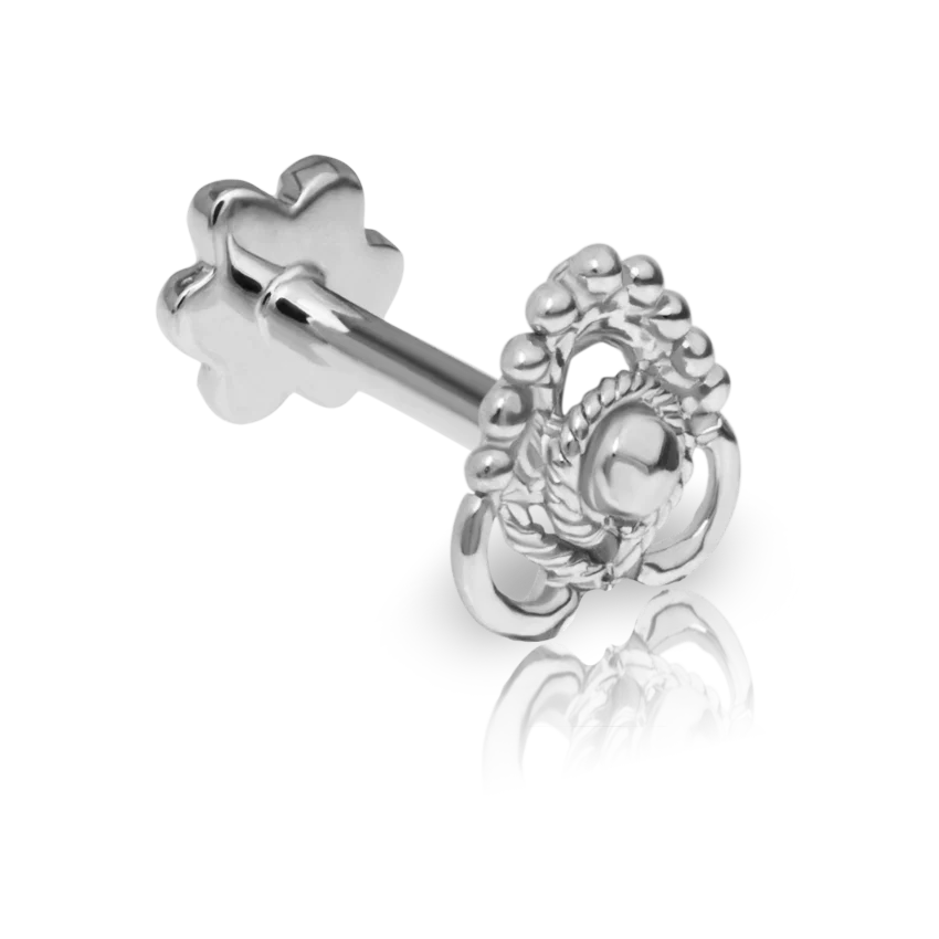 Ajna Threaded Stud Earring With Titanium Backing - Image 2