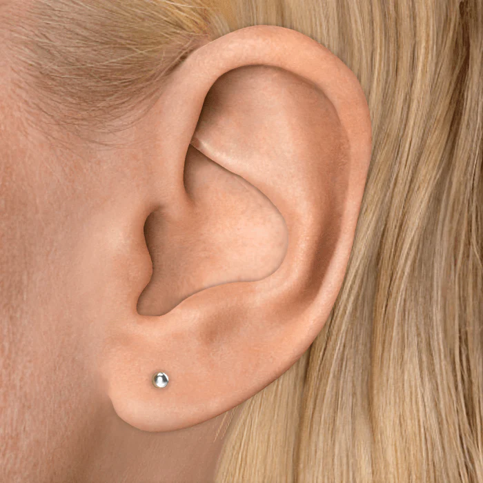 Ball Threaded Stud Earring With Titanium Backing - Image 13