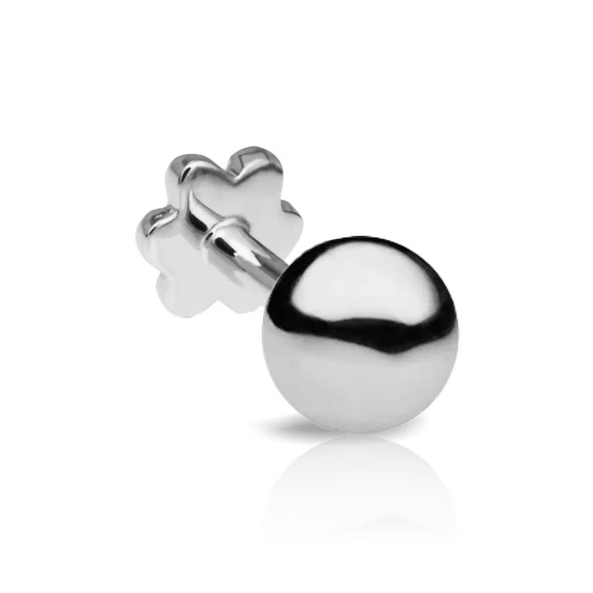 Ball Threaded Stud Earring With Titanium Backing - Image 21