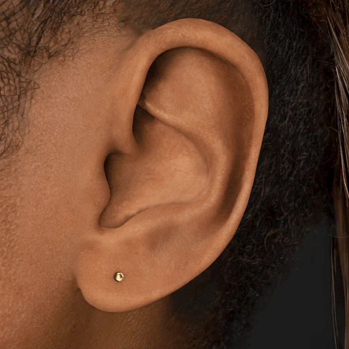 Ball Threaded Stud Earring With Titanium Backing - Image 38