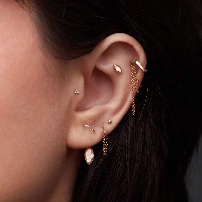Ball Threaded Stud Earring With Titanium Backing - Image 50