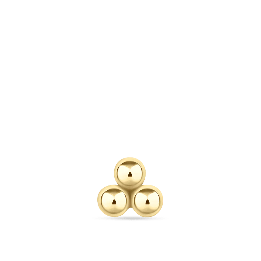 Ball Trinity Threaded Stud Earring With Titanium Backing - Image 30
