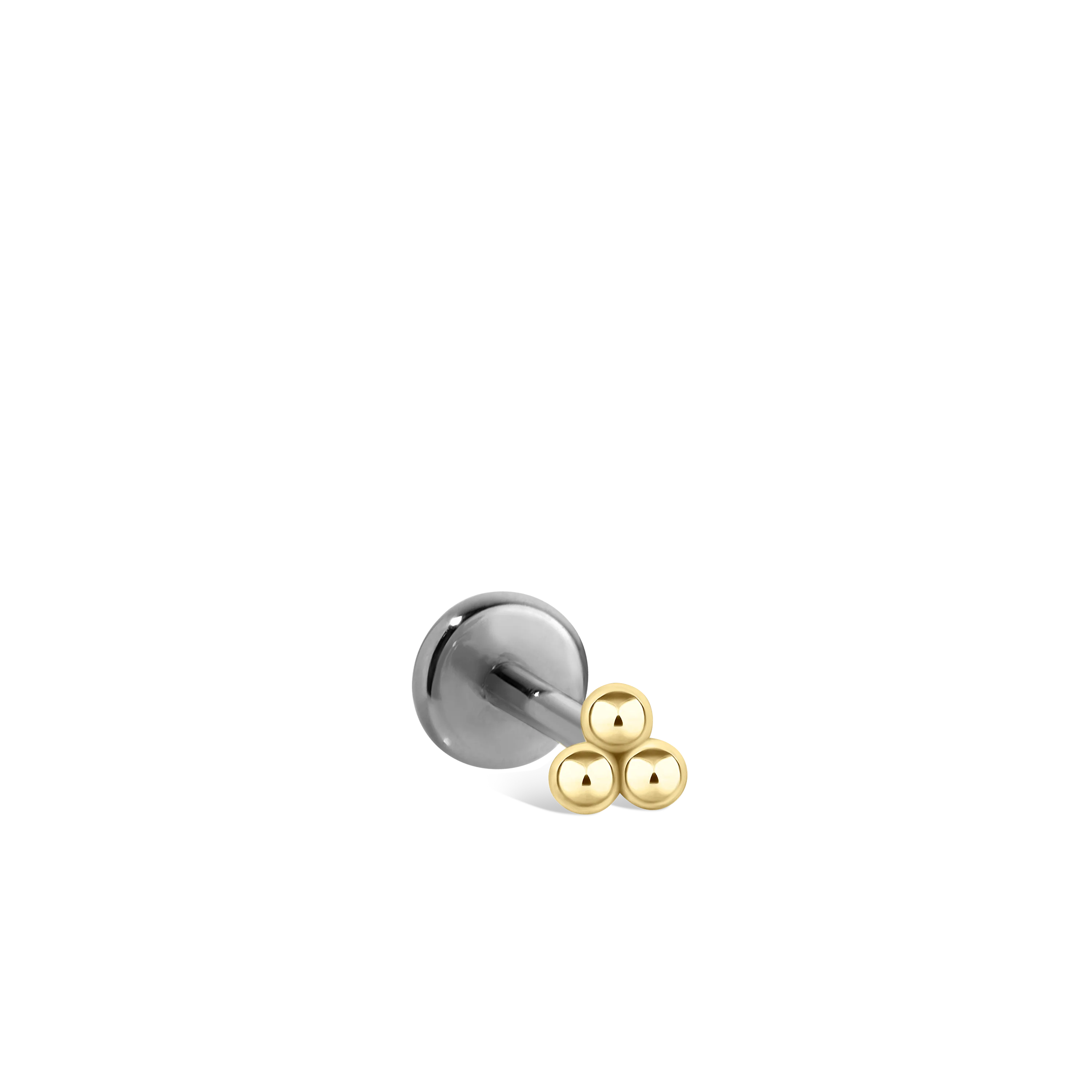 Ball Trinity Threaded Stud Earring With Titanium Backing - Image 45