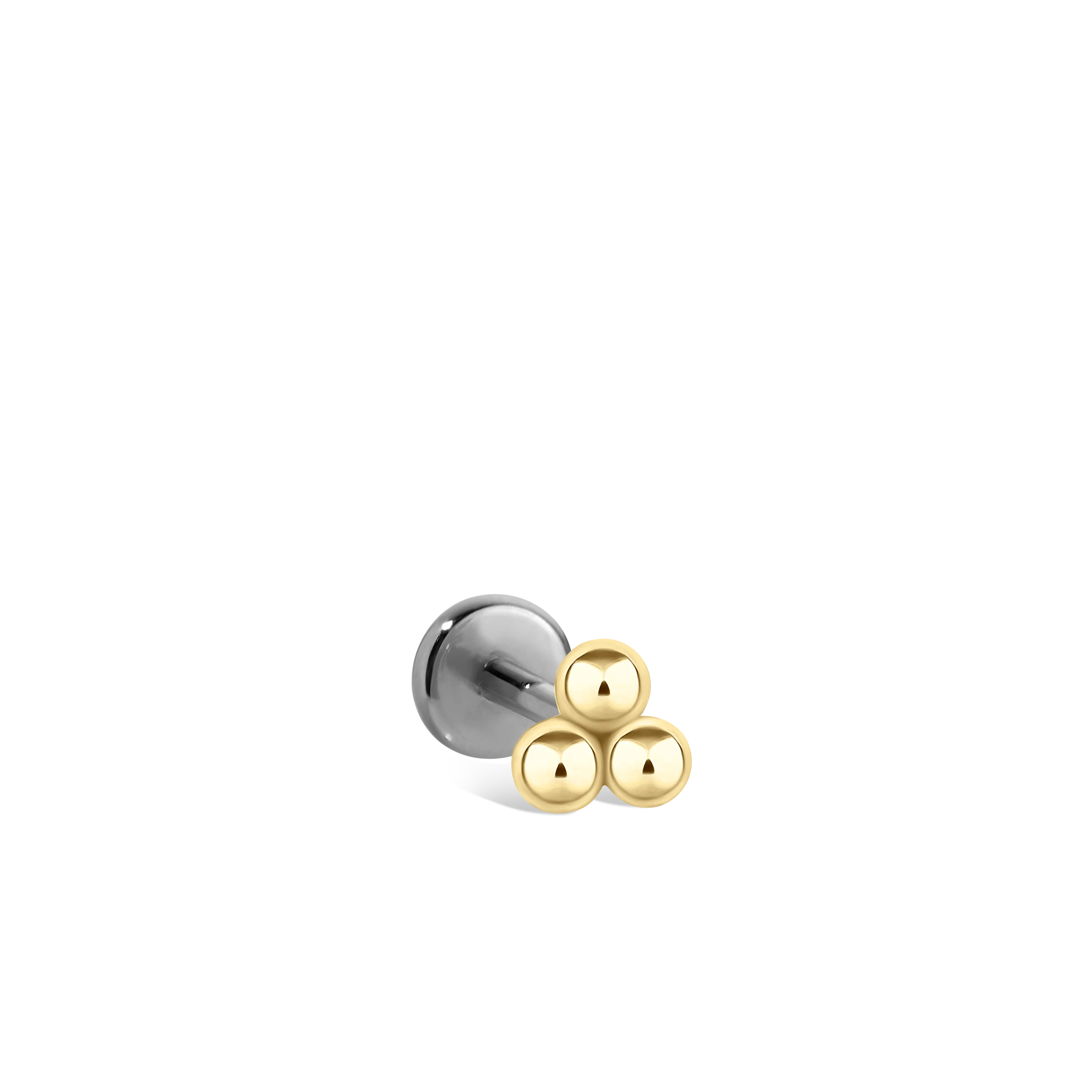 Ball Trinity Threaded Stud Earring With Titanium Backing - Image 46