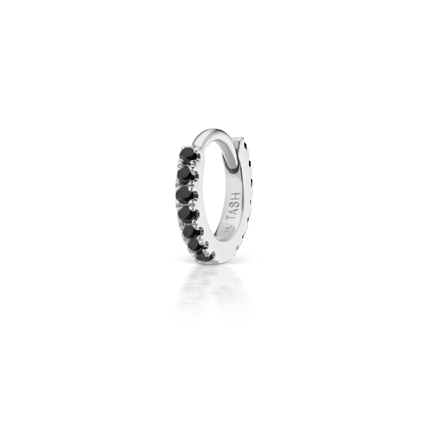 Black Diamond Eternity Hoop Earring - Image 22