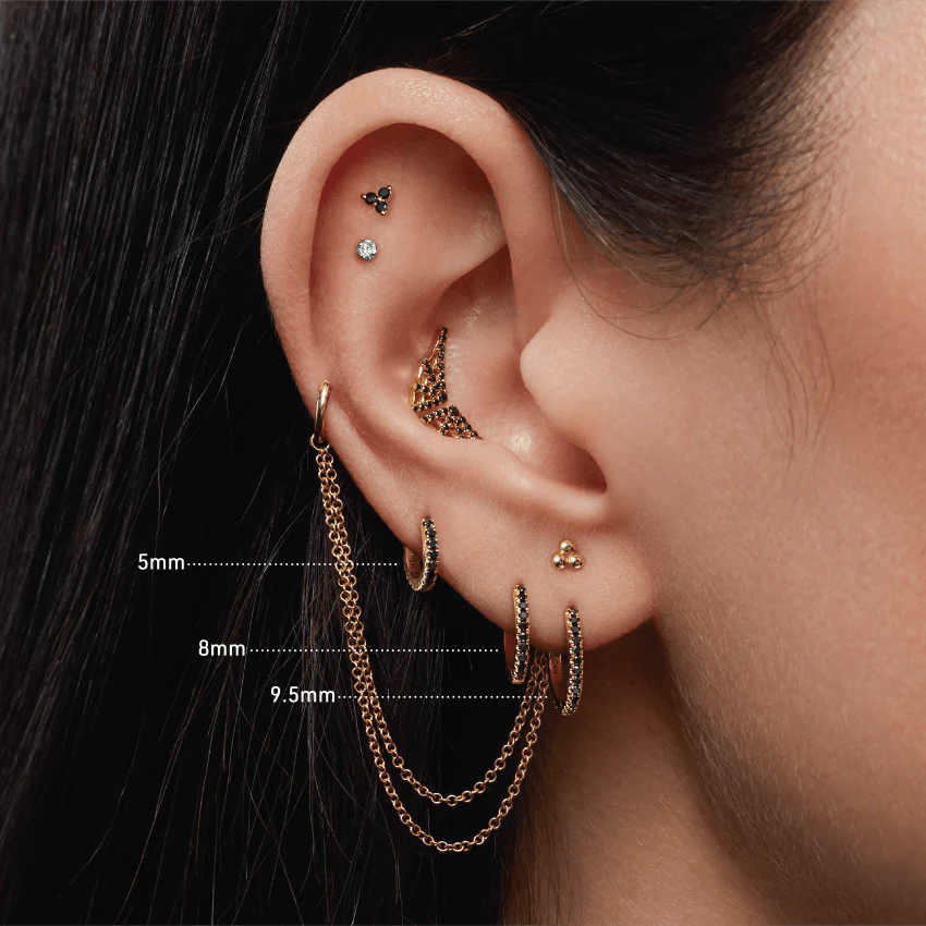 Black Diamond Eternity Hoop Earring - Image 42