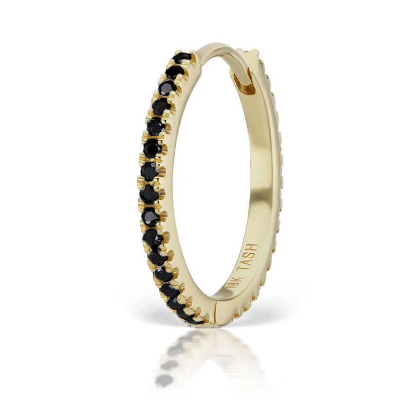 Black Diamond Eternity Hoop Earring - Image 54