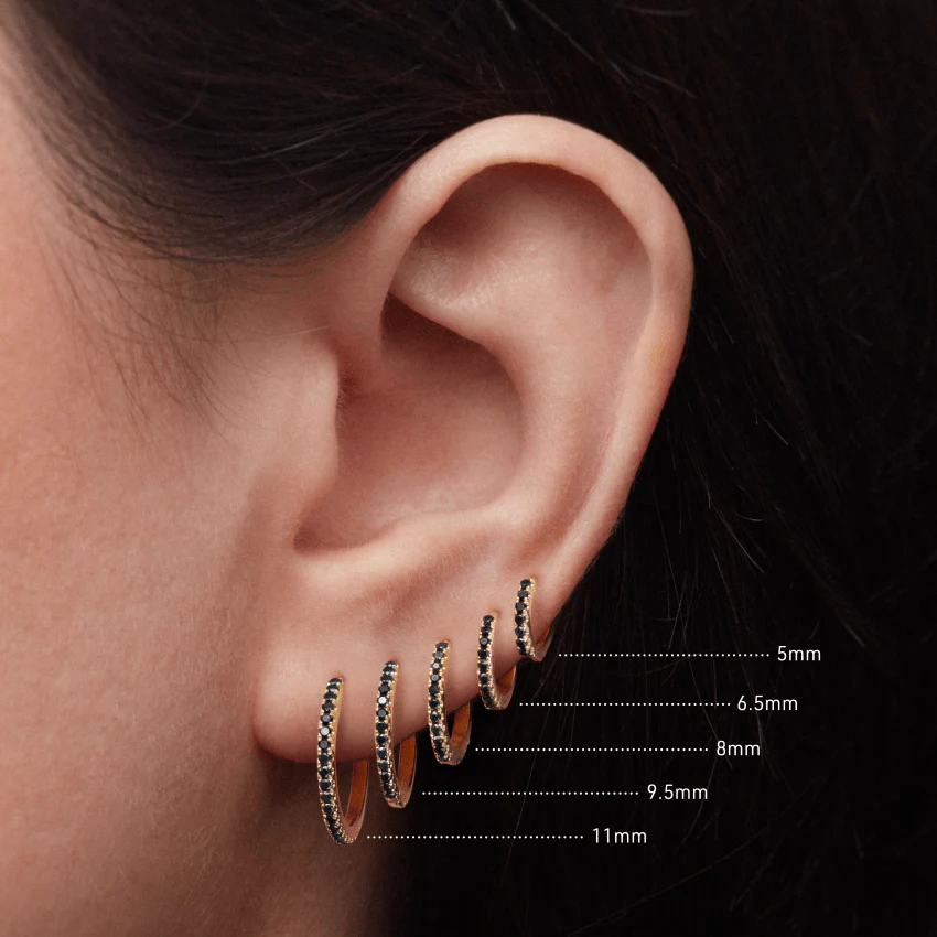 Black Diamond Eternity Hoop Earring - Image 57