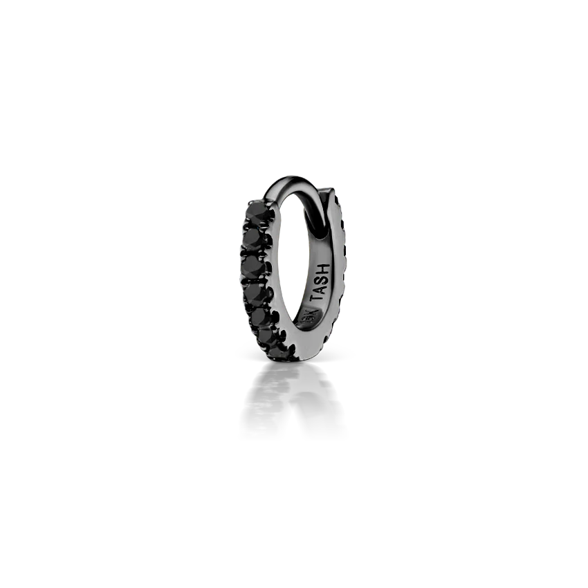 Black Diamond Eternity Hoop Earring - Image 96