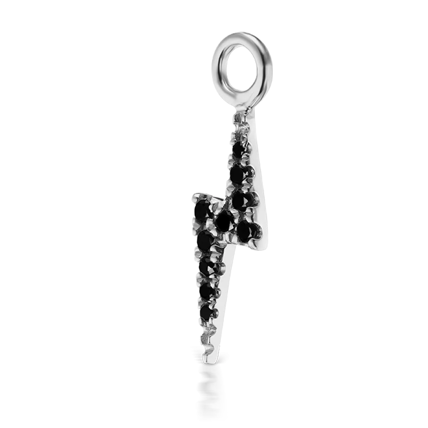 Black Diamond Lightning Bolt Charm - Image 3