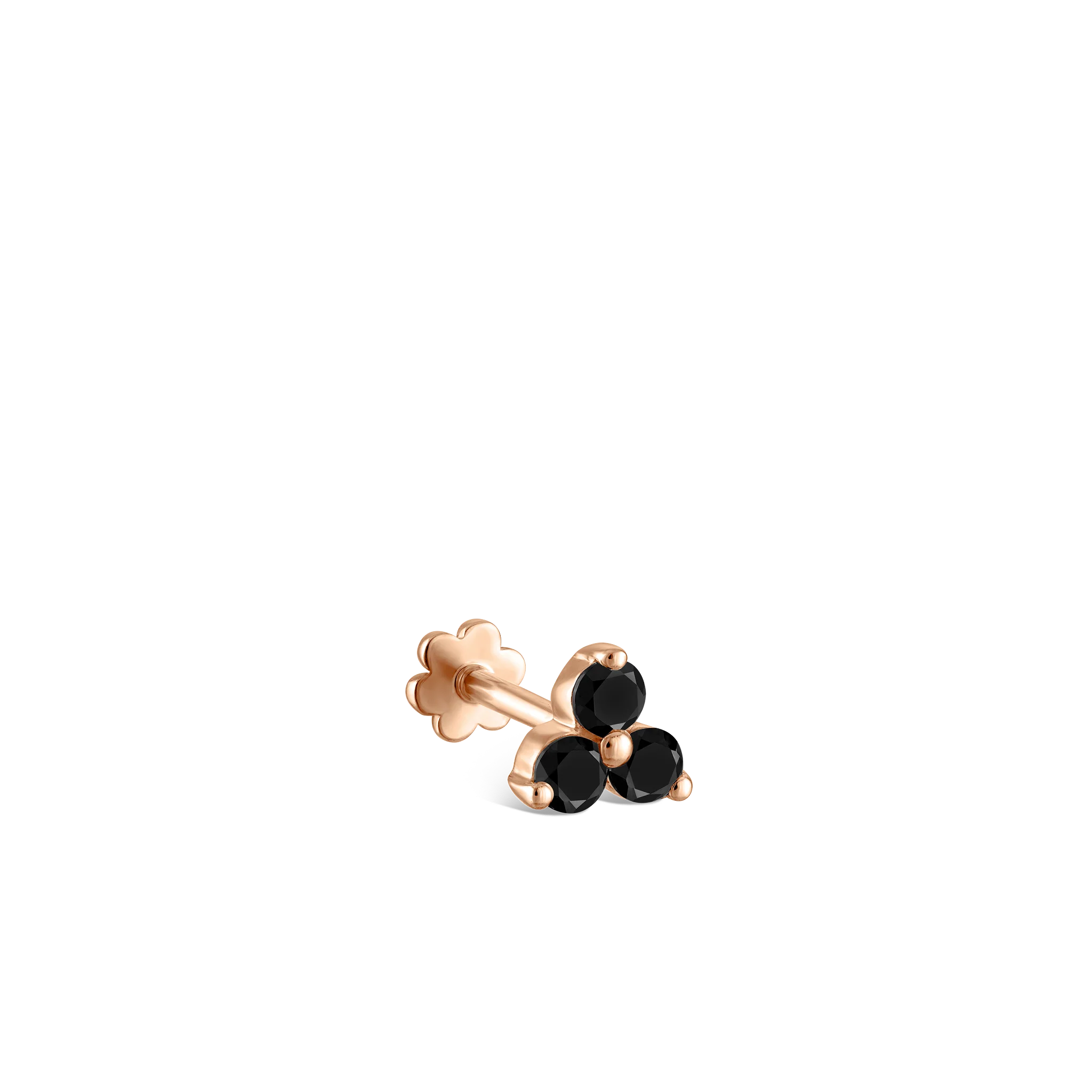 Black Diamond Trinity Threaded Stud Earring - Image 22