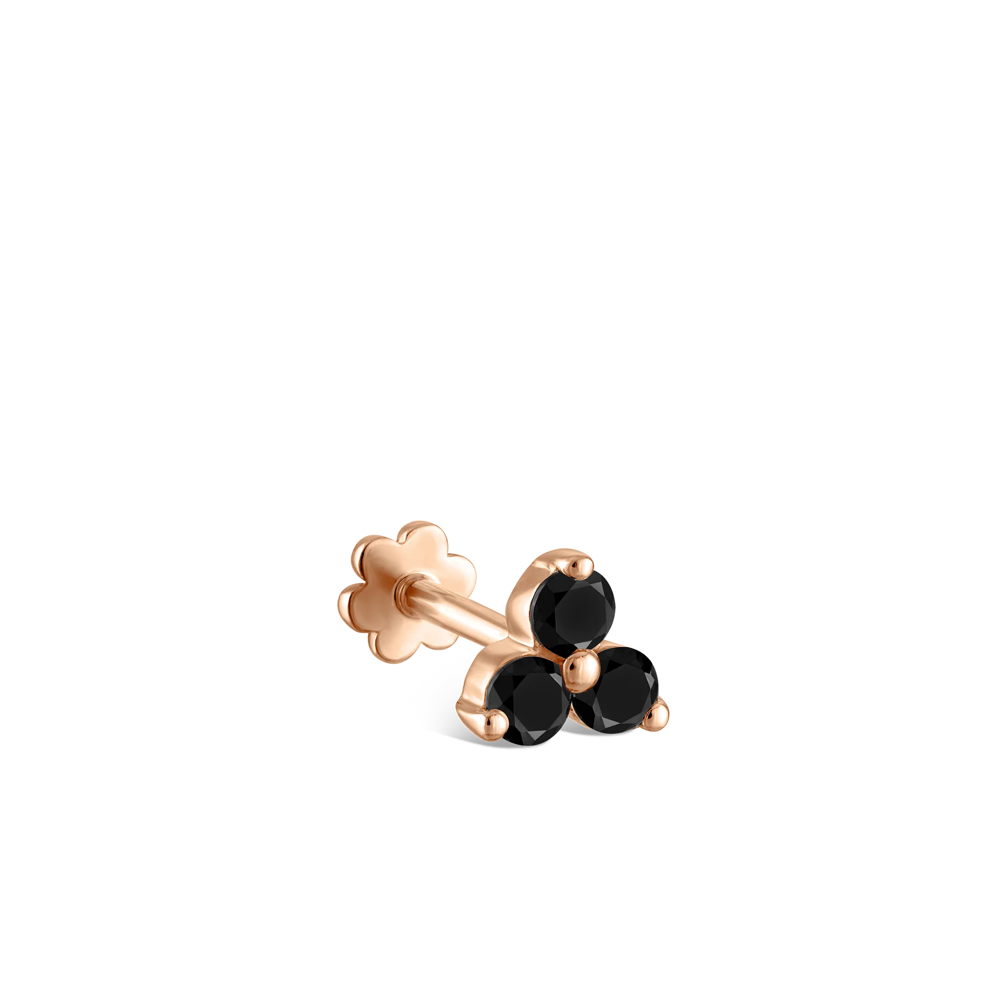 Black Diamond Trinity Threaded Stud Earring - Image 25