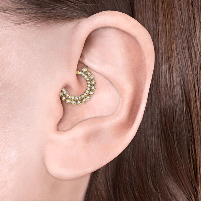 Cubic Zirconia Apsara Hoop Earring - Image 15